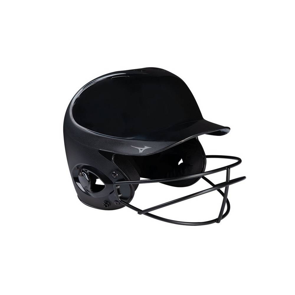 Mizuno MVP Series Solid Batting Helmet with Fastpitch Softball Mask Női Sisak Fekete KXB136290